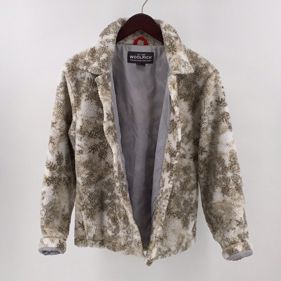 WOOLRICH Sherpa Fleece Fuzzy Snowflake Shacket - Picture 2 of 8